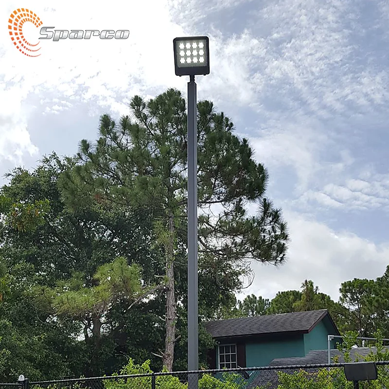 Sparco Wholesale Stainless Steel Single Arm Tapered Sport Lighting Pole