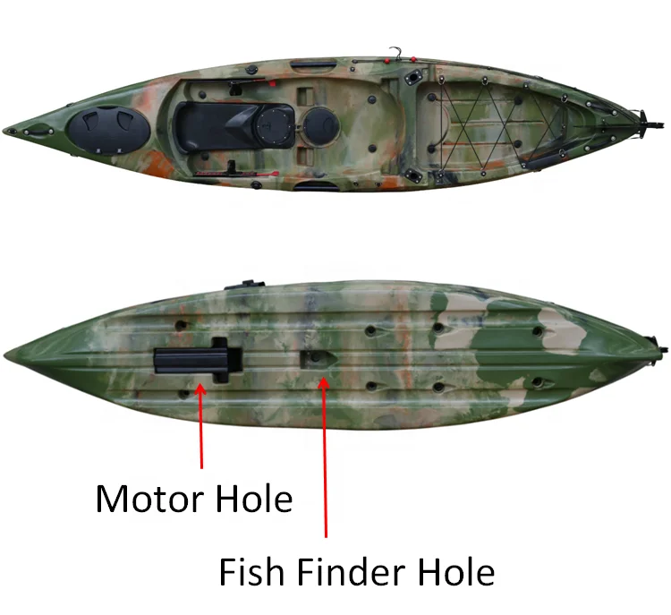 LLDPE or HDPE Variety Colors Kayak Fishing Kayak with Electric Motor Canoe Sit on Top Kayak for Sale