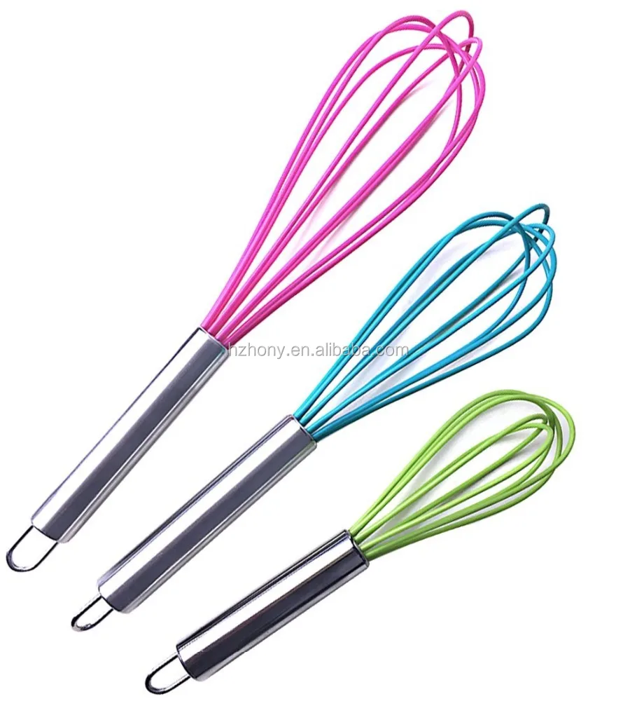 Download Silicone Whisk Set Of 3 Stainless Steel Silicone Kitchen Utensils For Blending Whisking Beating Stirring Color May Var Buy Silicone Whisk Set Of 3 Silicone Egg Beaters Silicone Kitchen Utensils For Blending Product