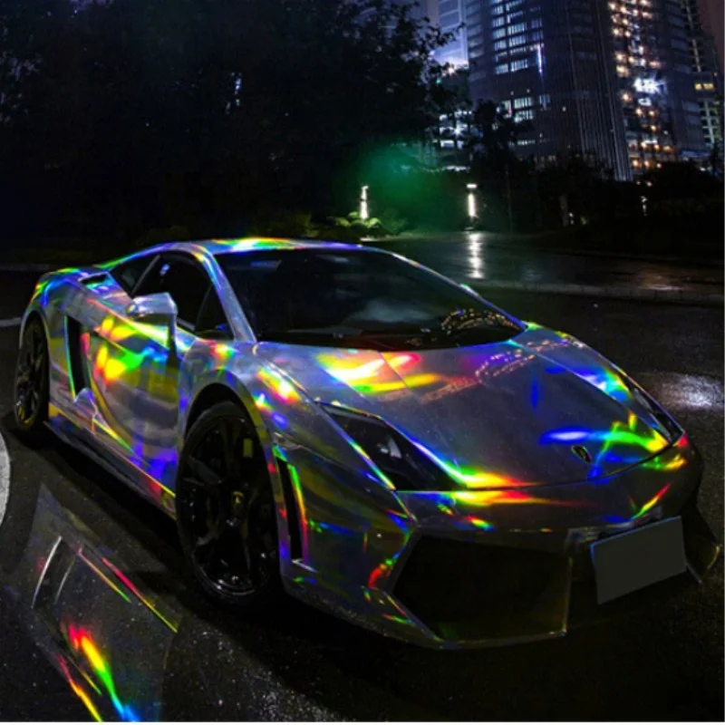 Annhao *18m Shiny Laser Chrome Sticker Holographic Rainbow Film Foil  For Car Wrap Vinyl - Buy Holographic Car Wrap Vinyl,Holographic Rainbow  Film,Car Wrap Vinyl Product on 
