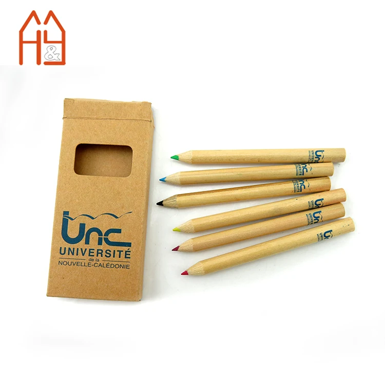 クラフト紙箱ミニ色鉛筆に6色の鉛を販売する3 5インチのメーカー Buy パーソナライズ色鉛筆 色とりどりリード鉛筆 四色鉛筆 Product On Alibaba Com