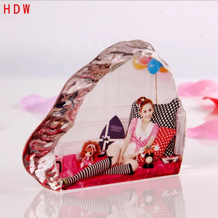 Пользовательский K9 кристалл Iceberg torphy гравировка Свадебная фоторамка для сувенирного