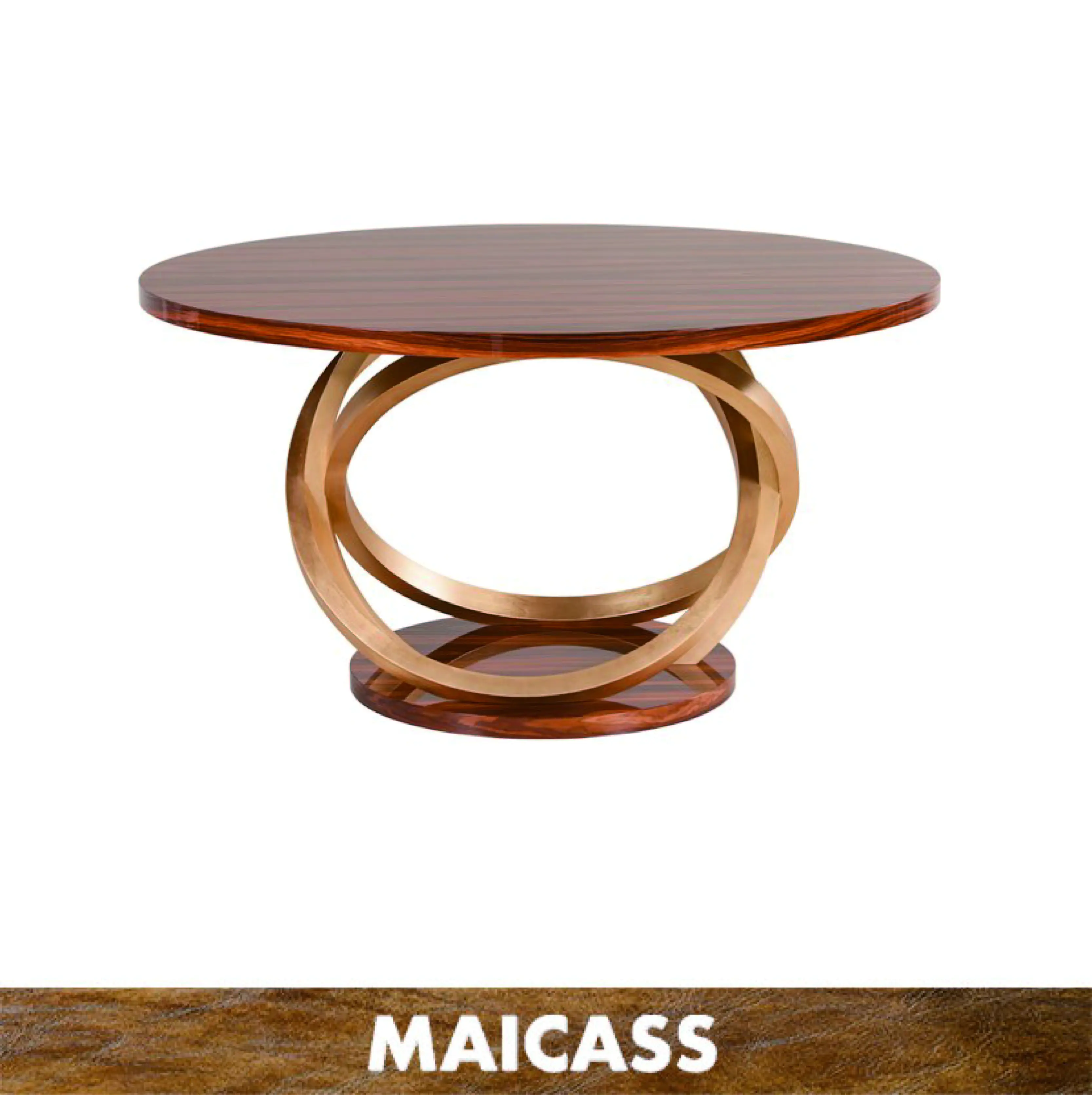 Modern High Gloss Ironwood Wooden Round Dining Table Buy