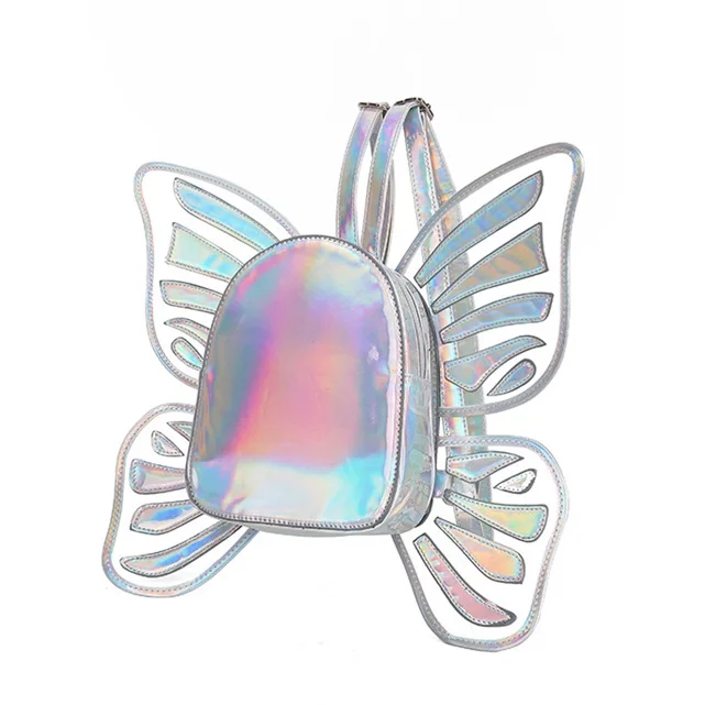 holographic butterfly backpack