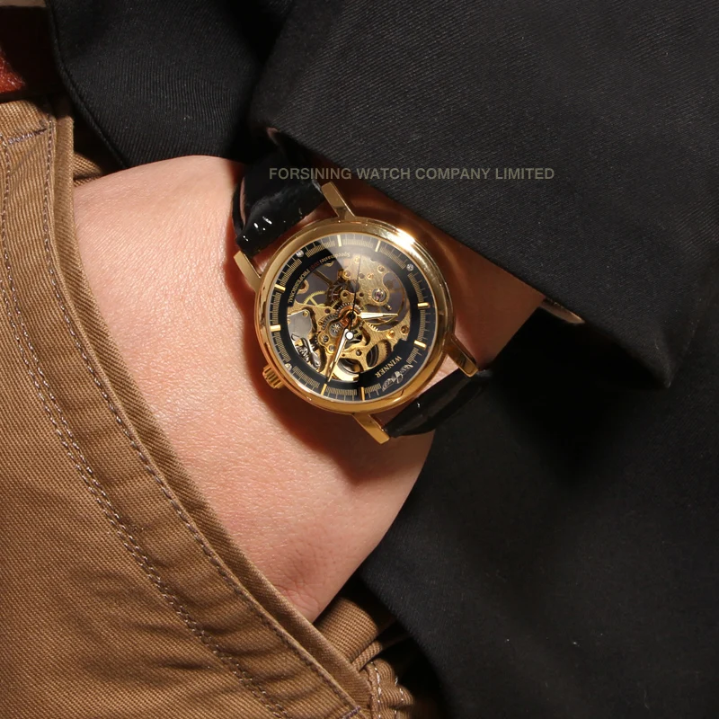 
Custom Logo Cheap Mechanical Watches Wholesale Male Chinese Factory Forsining T- winner Hand Wind OEM Watch Mens Skeleton Luxury 