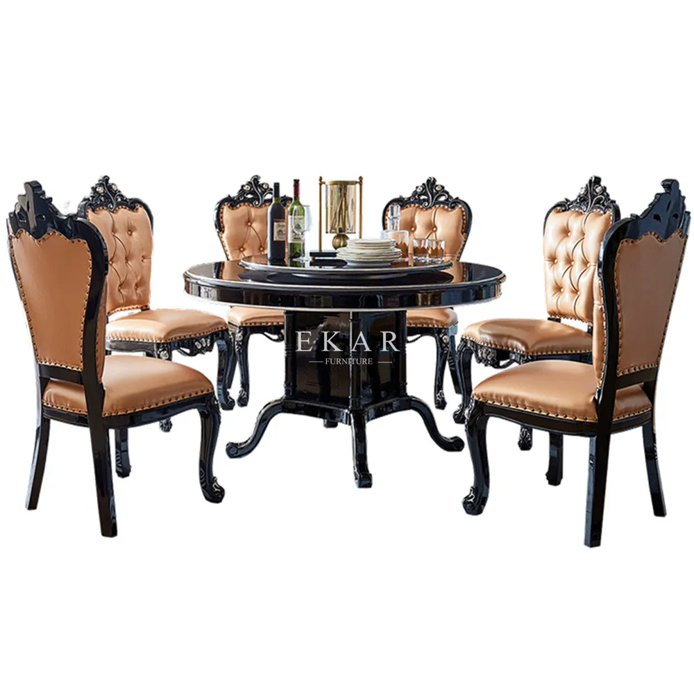 Antique Round Dining Table For 6 Seater Chair With Rotating Centre Buy Round Dining Table With Rotating Centre Dining Table And 6 Chairs Antique Dining Table Product On Alibaba Com