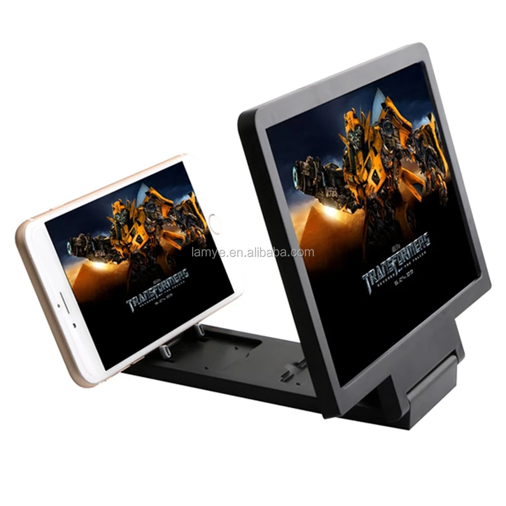 Celular teléfono amplificador con soporte plegable soporte HD películas 3D  teléfono móvil ampliar lupa de la pantalla para todos los teléfonos