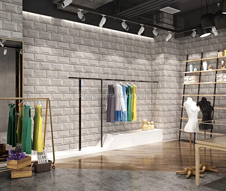Modern Simple Style 3d Wall Brick Design Restaurant Clothing Store  Decorative Wallpaper - Buy Brick Wallpaper,3d Brick Wallpaper,Brick Wall  Wallpaper Product on 