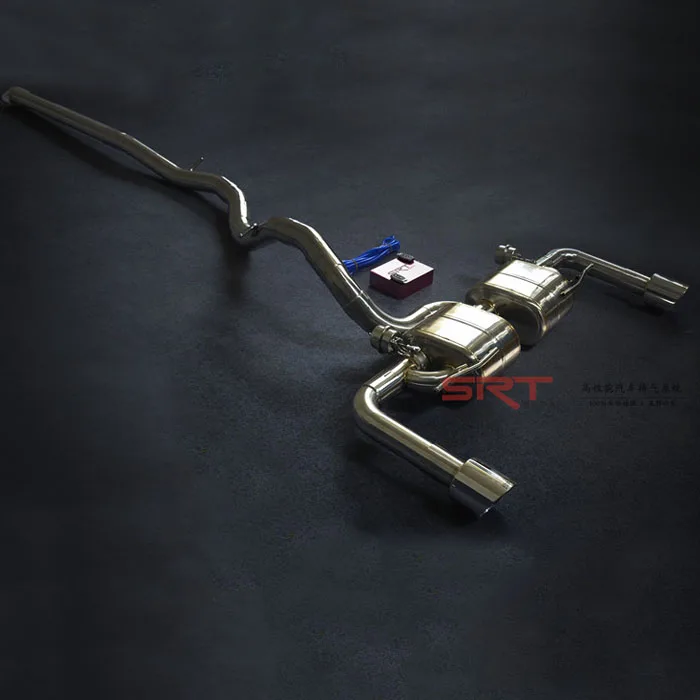 Exhaust System for Volvo V60 S60L X760  Downpipe with Catalytic Cat Back with Valve Control Stainless Steel Material with 4 Tips