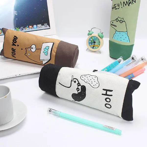 Idol Stationery Facial Cleanser Shaped Silica Gel Pen Bag Pencil case the Large Capacity Bags
