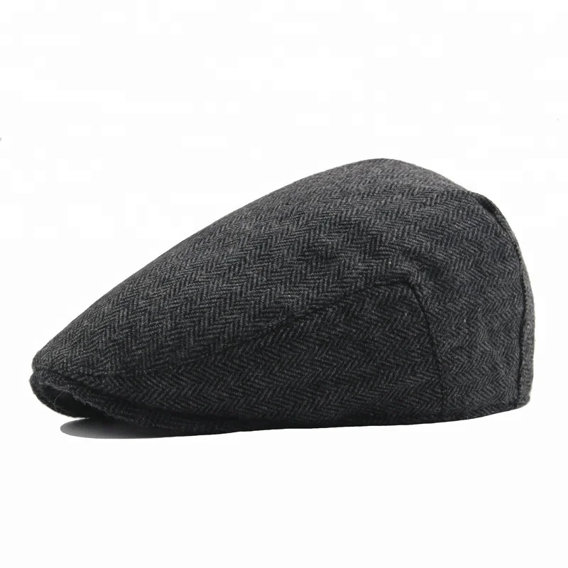 Custom Design Wholesale Cut And Sewn Tweed Ivy Hats Spring Autumn
