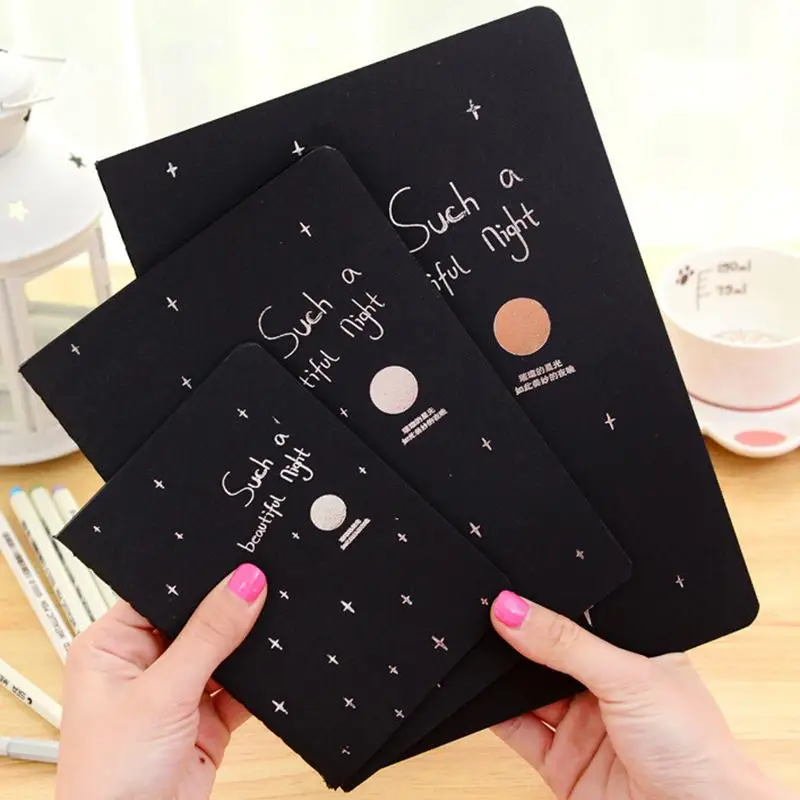 Блокнот из черной бумаги для рисования, офисные и школьные принадлежности для рисования скетчей и граффити, 16 к, 32 к, 56 к, подарки