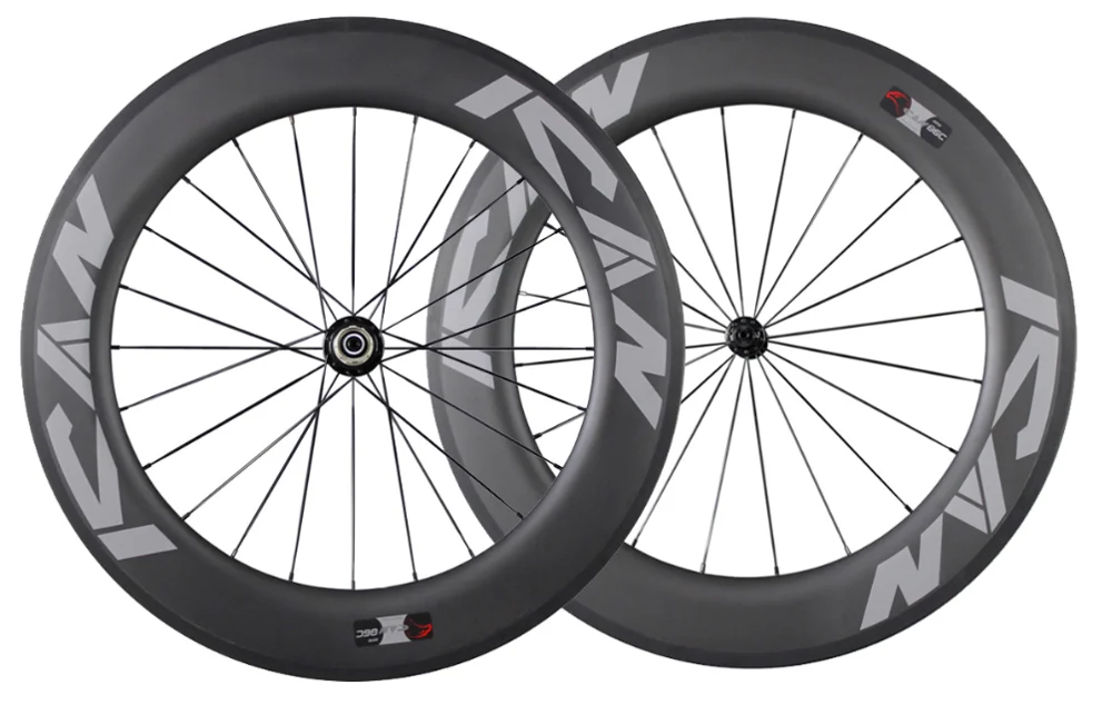 ICAN Rims Wheels 700C Carbon Road Bike Wheelset 86mm Depth
