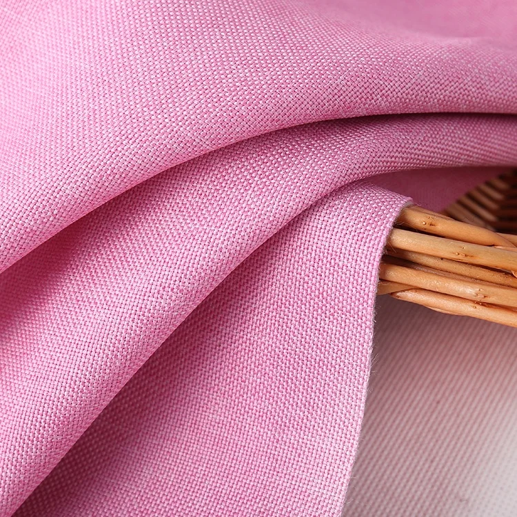 
 Custom cationic waterproof flexible polyester faux linen craft fabric for tent  