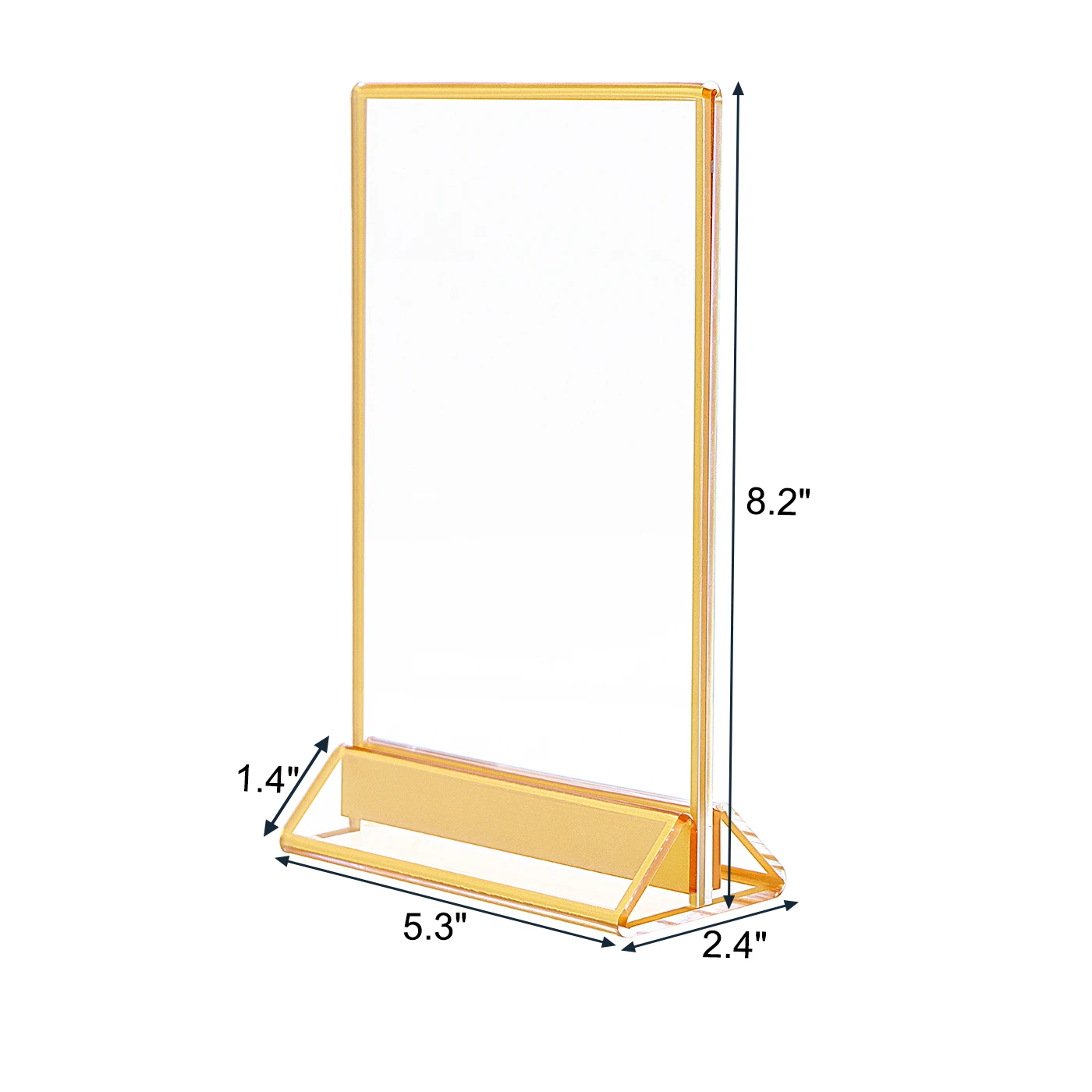 Literature Organizers Photo Frame 8 x 10 Two Sided Table Menu Card Display Stand LHC810 Clear