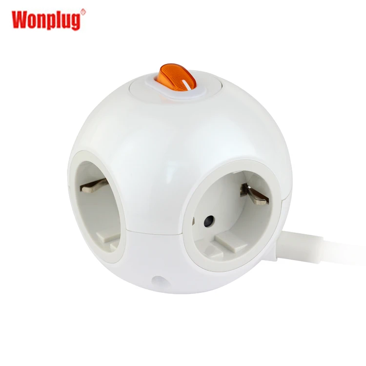 Новый дизайн, сетевой фильтр Wonplug с 4 розетками, европейский стандарт, 16 А, 250 В