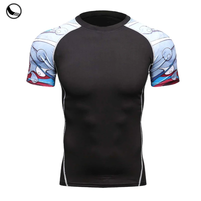 100% Polyester Men Bjj Rash Guard