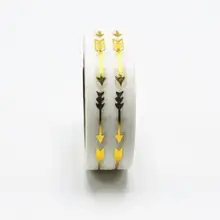 New! Arrow Gold Foil Washi Tape Adhesive Scrapbooking Tools Christmas Party Kawaii Cute Photo Album Decorative Function