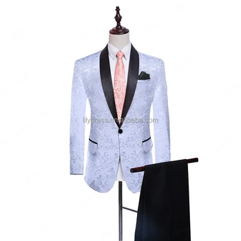 HD044 2022 Men business Suits wedding Suits slim fit black/white/red men suits Peaked Lapel men groom tuxedos jacket+pant+vest
