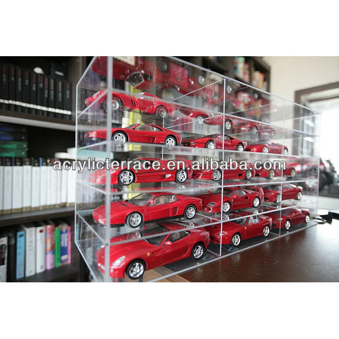 avec base en bois Pioneer Plastics acrylique avec pad adhésif 3M de bonne qualité échelle 1/18 vitrine de voitures miniatures