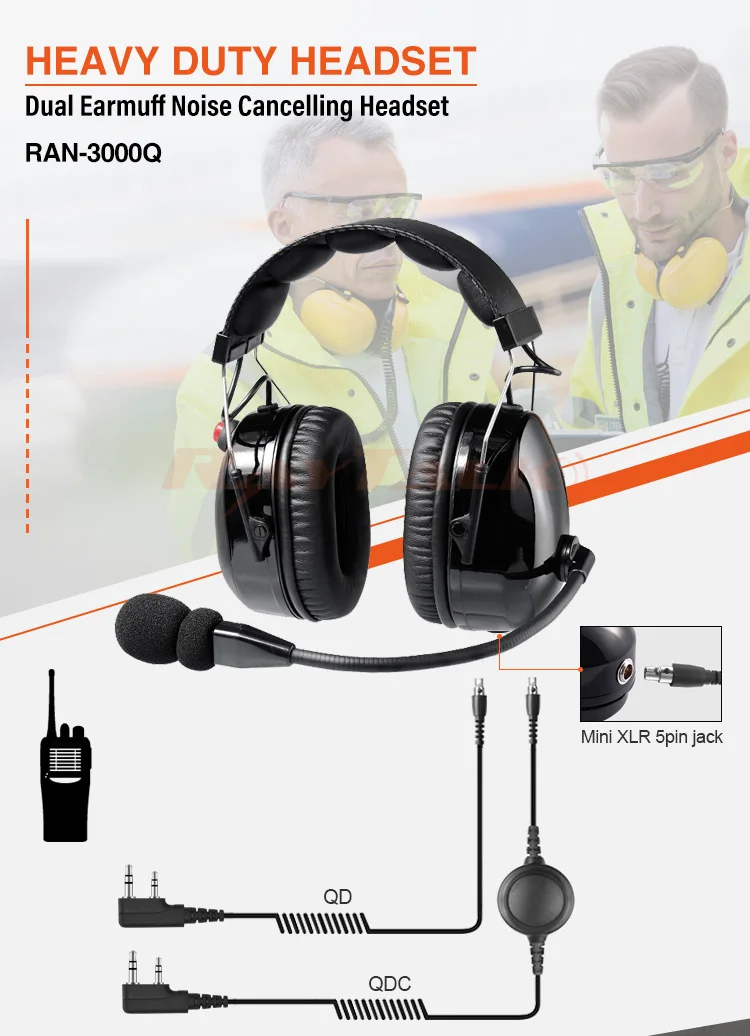 Two Way Radio Heavy Duty Noise Cancelling Headset For Ica16 Buy