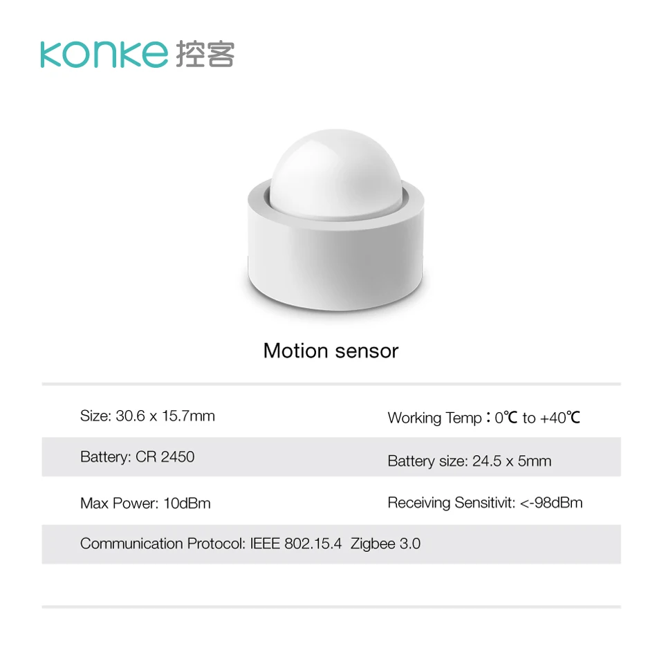 Konke Smart Home Security System Alarm Sensor Motion Sensor Human Motion Detector