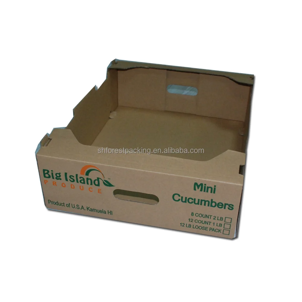 Фабричная прочная картонная коробка для фруктов с двойными стенками, картонная коробка для фруктов и овощей