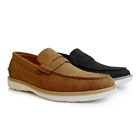 Baolite Pu suede comfort walking man loafers men casual shoes