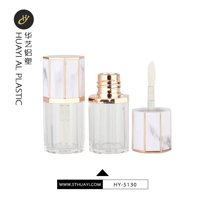 Контейнеры для блеска для губ min с кисточкой, классический дизайн, Белые контейнеры для блеска для губ с пользовательским логотипом