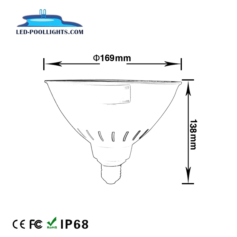 RGB Color Changing 120V 12V Par56 E27 Underwater Light Bulb Hayward Pentair Led Swimming Pool Light