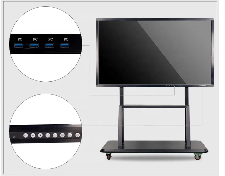 75 Inch 4K UHD Interactive Display Smart Board - Touch Screen Monitor ...