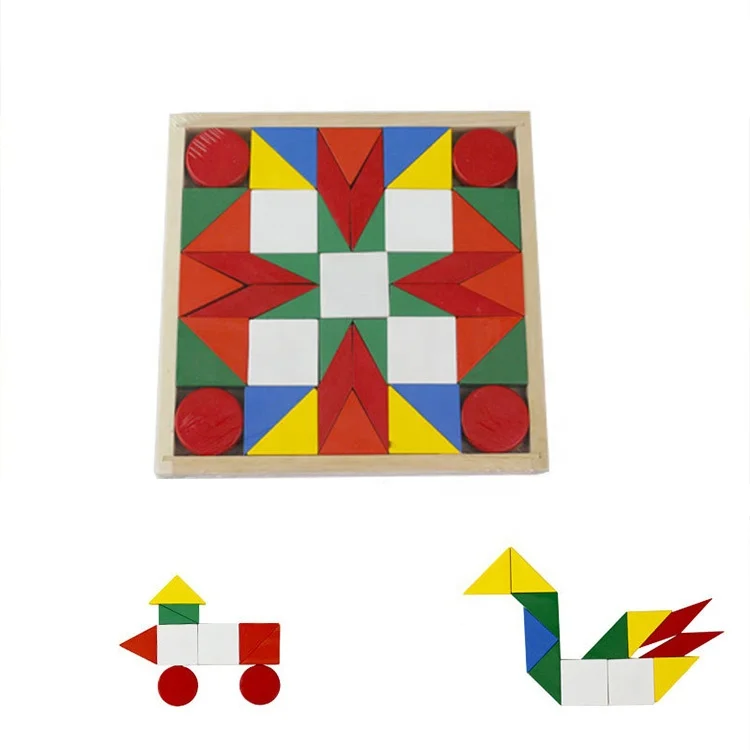 Rmeet Holz-Puzzle – 40-teiliges Tangram & Tetris Aus Holz, Gehirntraining Für Kinder & Erwachsene
