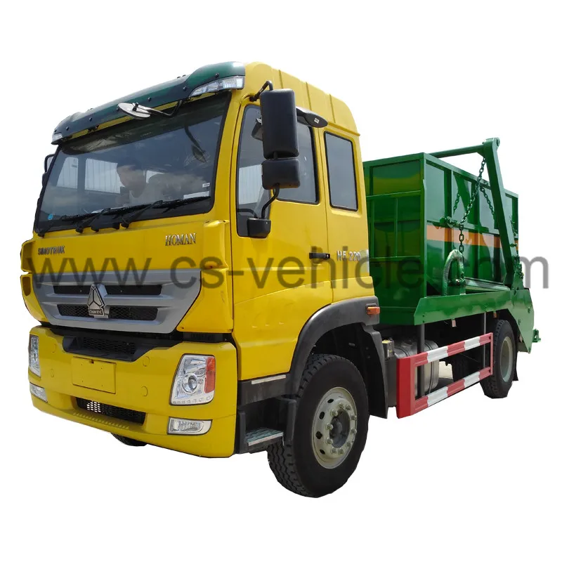 10CBM Swing Arm Garbage Truck HOWO Skip Loader Refuse for Sale