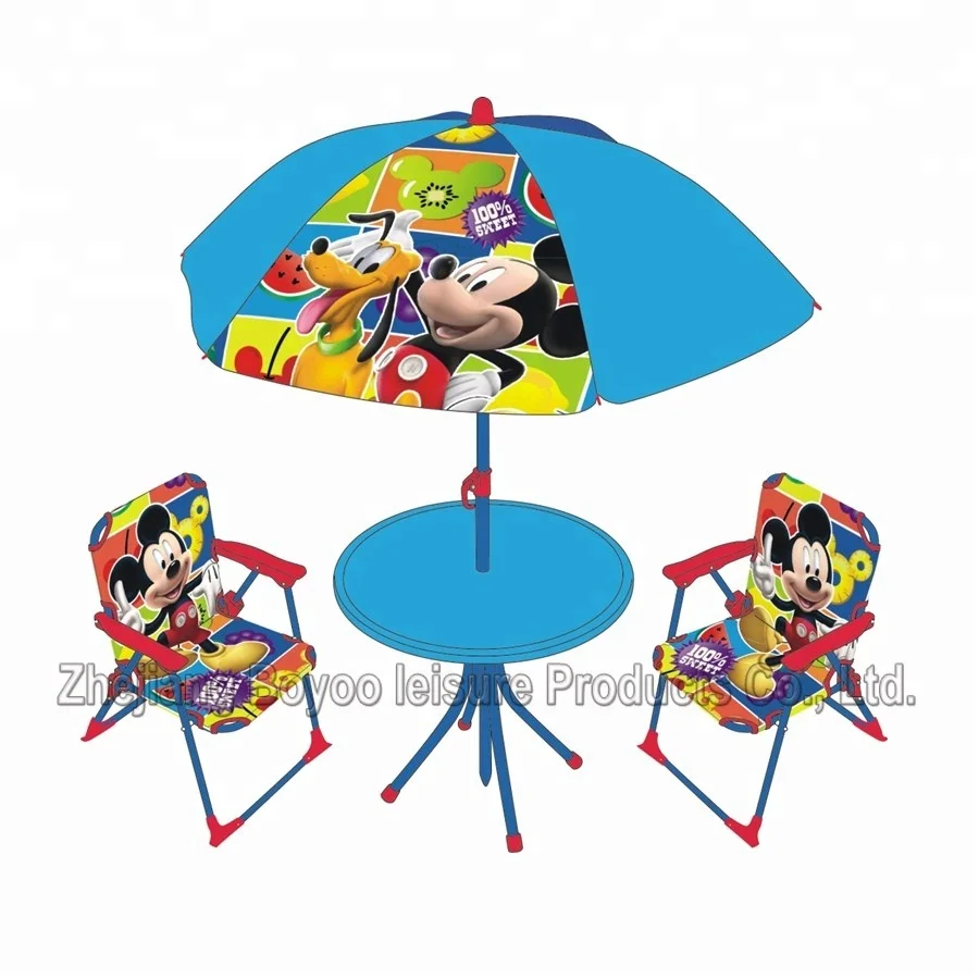 комплект стол стулья зонт