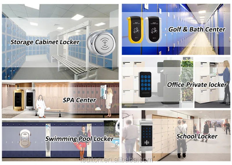 RFID-замок для шкафов браслетов ключей карт