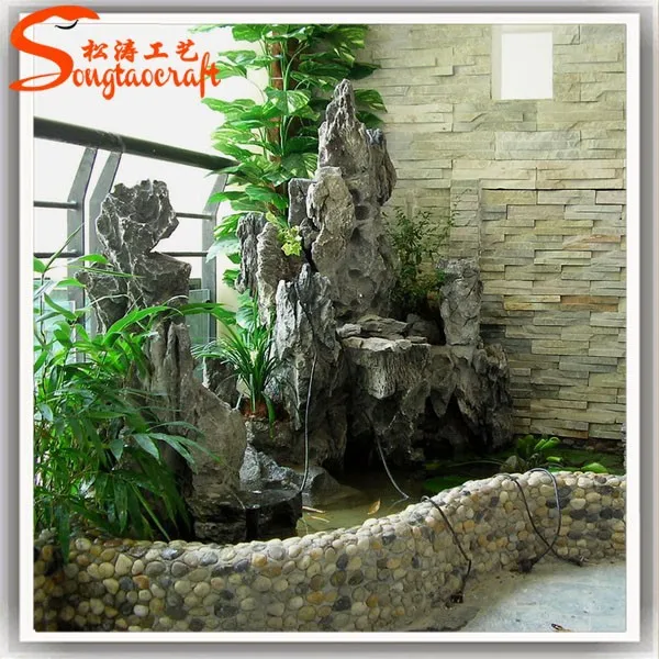 Knstlicher Glasfaser-Felsen Wasserfall Heimdekoration Knstliche Steine  Dekorativer Wasserbrunnen Felsenlandschaft fr Innenrume zum Verkauf  Garten| Alibaba.com