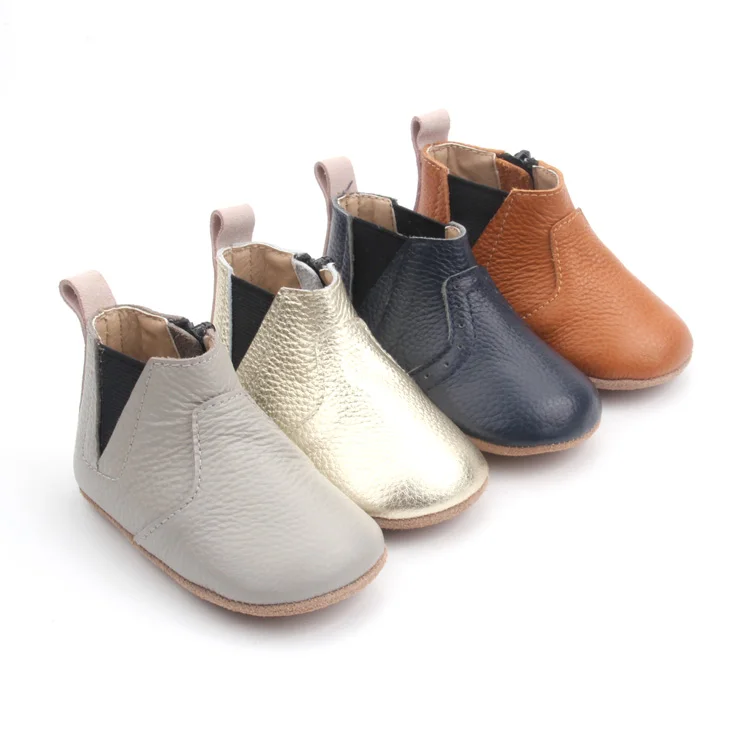 Оптовая продажа обуви BEIBEINOYA, детские кожаные ботильоны с мягкой подошвой
