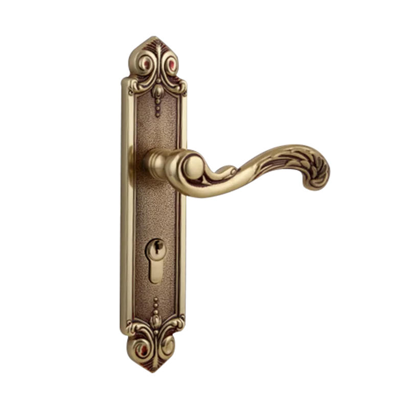 Solid Brass Mortise Door Lock Set Luxury Door Lever Lock Set European Retro Antique Classic 5172