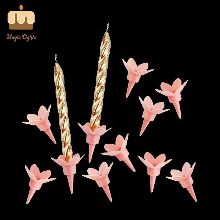 Excellent Quality Party Occasion Golden Birthday Spiral Candles For Cupcake