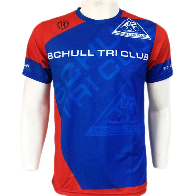 2018 Hot 100% Polyester Coolmax Quick Dry Running T-shirt Sublimation Printing Short Sleeve Wicking Custom Running Shirt