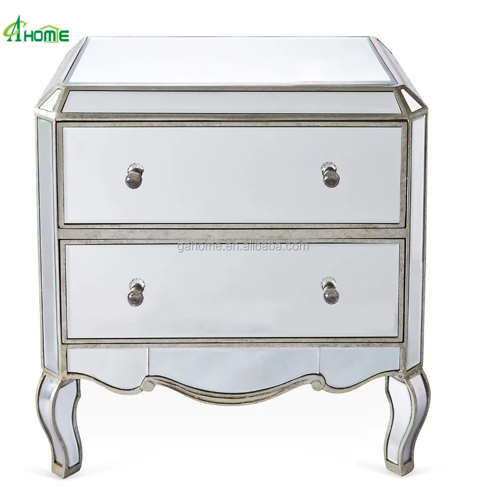 Mirrored Silver Two Drawer Nightstand For Sale Buy Mirrored Nightstand With 2 Drawers Vintage Nightstands Nightstands For Sale Product On Alibaba Com