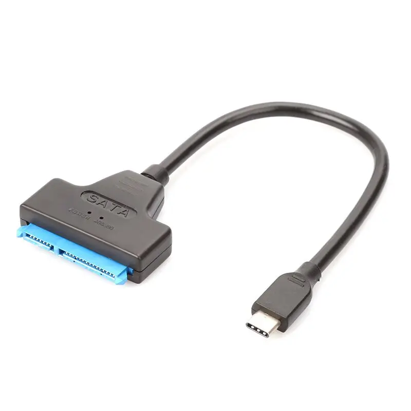 External Hard Drive Connector for 2.5'' SATA Drives - SATA SSD / HDD to USB C Cable Black Color Top Quality Cabletolink