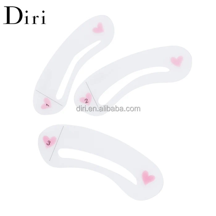 Оптовые макияжные инструменты 3 типа в упаковке шаблон для бровей Трафарет для бровей