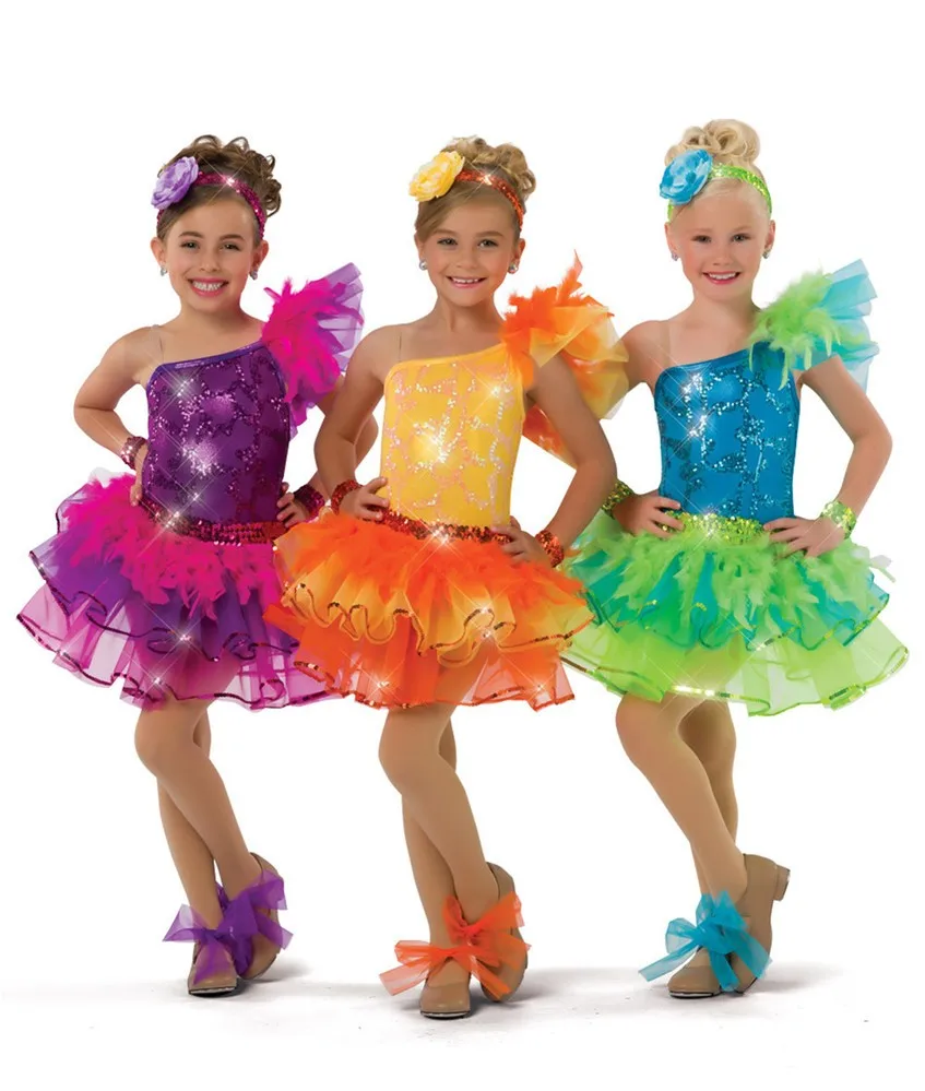  FDSUFDY Traje de baile latino para niñas, rendimiento de danza  latina (color A: 47.2 in) : Ropa, Zapatos y Joyería