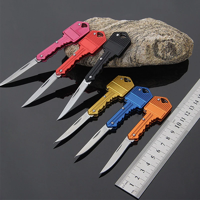 Stainless steel Colorful Mini Key Knife Folding