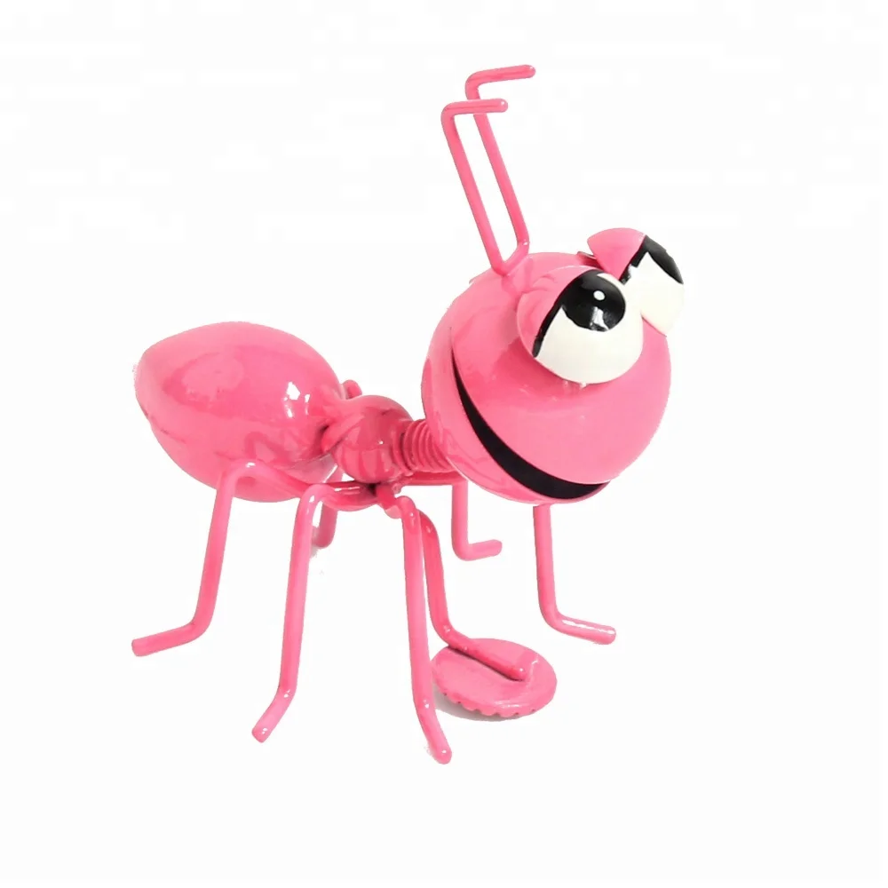 3D Small Insects Metal Ant Fridge Magnet Pink