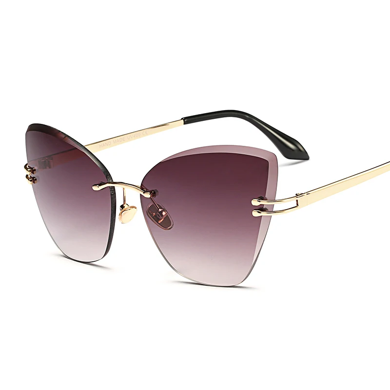 MS 93301 Fashion Diamond Cutting Women Cat Eye Sunglasses