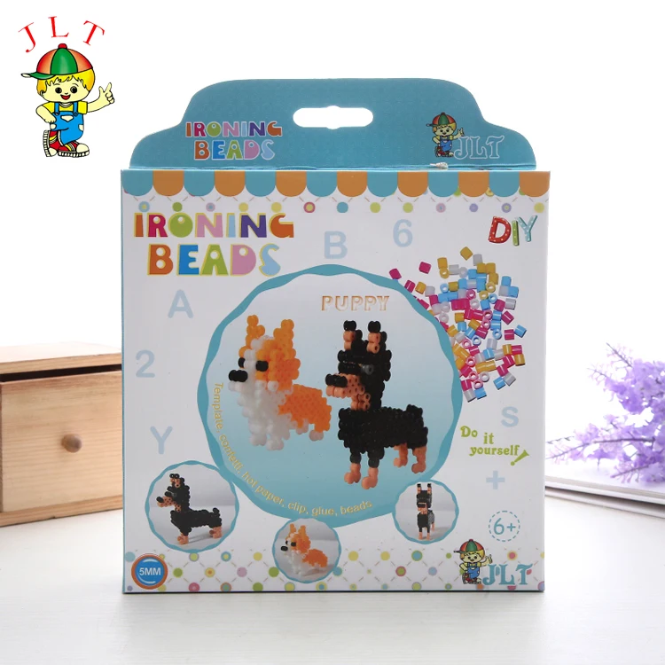 Kit foglio rotondo cane con perle da stirare Hama MIDI 5 mm per bambini - Perles & Co