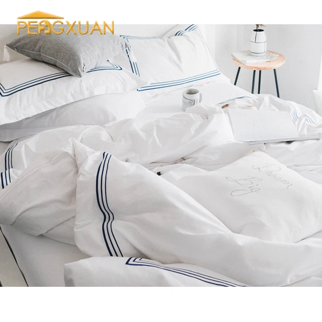 Envelope Style 200x240 400 Thread Bedding Sets Embroidered Duvet Cover Sets