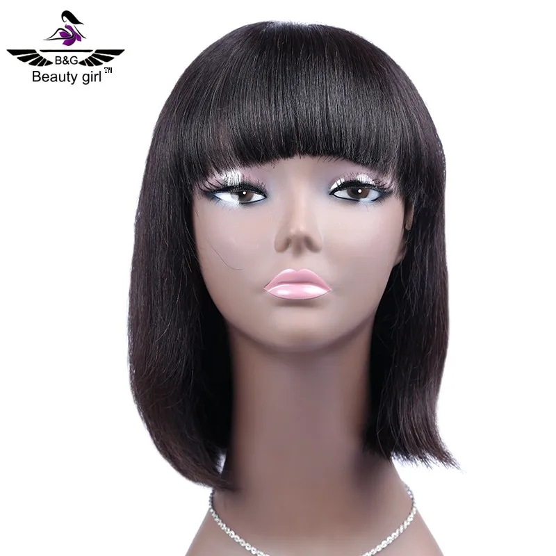 100 percent human hair wigs with bangs